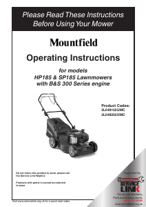 Manual Mountfield HP185 Lawn Mower