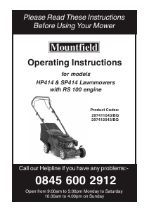 Manuale Mountfield HP414 Rasaerba