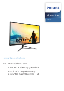 Manual de uso Philips 326M6VJRMB Monitor de LCD