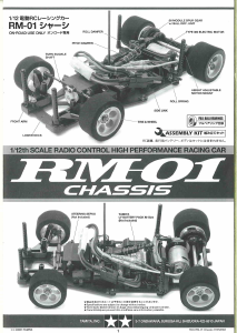 Manual Tamiya RM-01 Radio Controlled Car