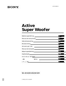 Manual de uso Sony SA-W10G Subwoofer