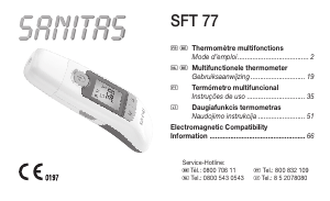 Manual Sanitas SFT 77 Termómetro