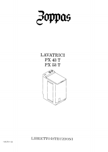 Manuale Zoppas PX43T Lavatrice