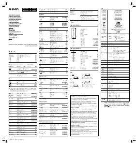 Manuale Sharp EL-531VH Calcolatrice