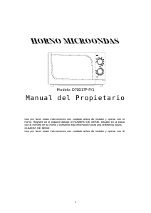 Manual de uso Mepamsa MW 17 Microondas