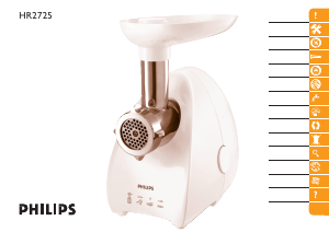 Manual Philips HR2725 Tocator carne