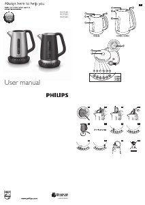 Manual Philips HD9380 Kettle