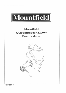 Manual Mountfield MCS2200 Garden Shredder
