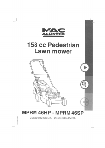 Manual MacAllister MPRM46HP Lawn Mower