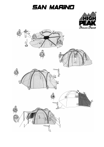 Manual de uso High Peak San Marino 8 Carpa de campaña