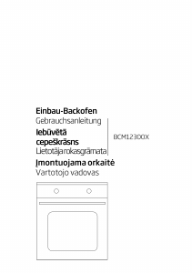 Vadovas BEKO BCM12300X Orkaitė