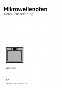 Bedienungsanleitung BEKO BCW18501X Backofen