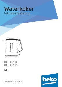 Handleiding BEKO WKM4226R Waterkoker