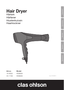 Manual Clas Ohlson HD9908 Hair Dryer