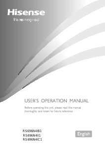 Manual Hisense RS696N4IC1 Fridge-Freezer