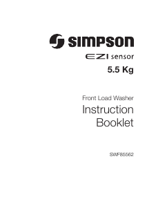 Handleiding Simpson SWF85562 Wasmachine