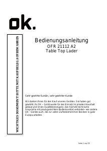 Bedienungsanleitung OK OFR 21112 A2 Kühlschrank