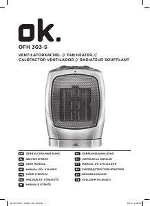 Manual de uso OK OFH 303 Calefactor