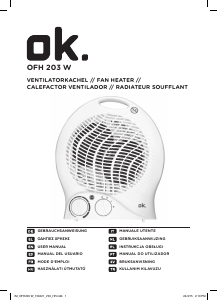 Manual de uso OK OFH 203 Calefactor