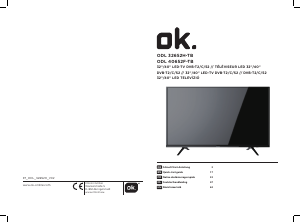 Használati útmutató OK ODL 40652F-TB LED-es televízió
