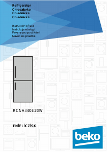 Návod BEKO RCNA340E20W Chladnička s mrazničkou