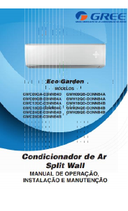 Manual Gree GWC12QC-D3NNB4A Eco Garden Ar condicionado