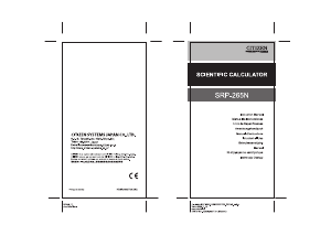 Manuale Citizen SRP-265N Calcolatrice