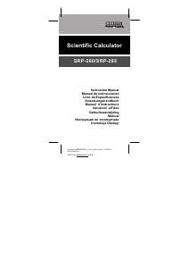 Manuale Citizen SRP-285 Calcolatrice