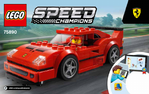 Руководство ЛЕГО set 75890 Speed Champions Автомобиль Ferrari F40 Competizione