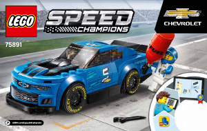 Manual Lego set 75891 Speed Champions Carro de corrida Chevrolet Camaro ZL1