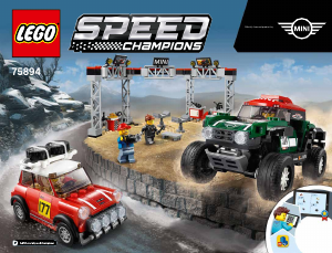 Brugsanvisning Lego set 75894 Speed Champions 1967 Mini Cooper S Rally og 2018 MINI John Cooper Works Buggy