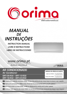 Manual Orima ORT-18-R32 Air Conditioner