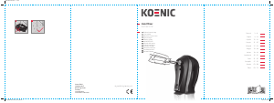Handleiding Koenic KHM 3210 B Handmixer
