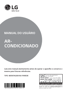 Manual LG AS-W092BRG2 Ar condicionado