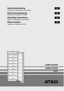 Mode d’emploi ATAG KD80140CDN Congélateur