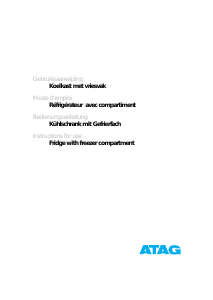 Bedienungsanleitung ATAG KD62194B Kühl-gefrierkombination