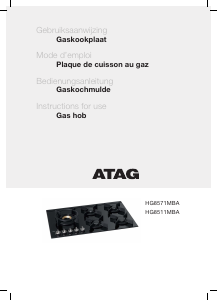 Manual ATAG HG8571MBA Hob