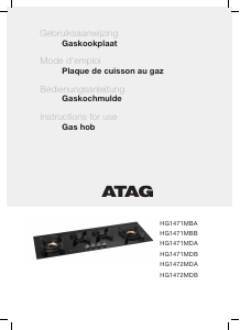 Handleiding ATAG HG1472MDA Kookplaat