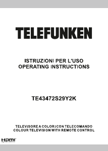 Manual Telefunken TE43472S29Y2K LCD Television