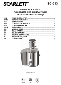 Manual Scarlett SC-013 Juicer