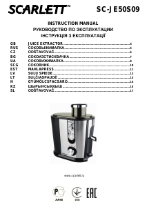 Handleiding Scarlett SC-JE50S09 Sapcentrifuge