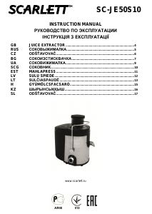 Manual Scarlett SC-JE50S10 Juicer