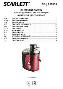 Vadovas Scarlett SC-JE50S15 Sulčiaspaudė