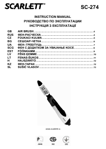 Vadovas Scarlett SC-274 Plaukų formavimo priemonė