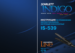 Manuál Scarlett IS-539 Indigo Žehlička na vlasy