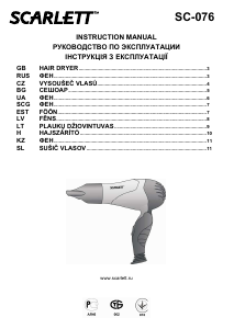 Посібник Scarlett SC-076 Фен