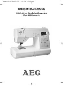 Bedienungsanleitung AEG 910 Nähmaschine