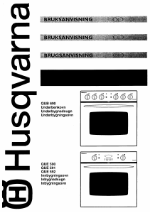 Bruksanvisning Husqvarna QUE590W Ugn