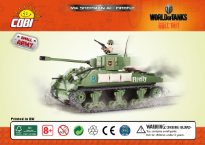 Käyttöohje Cobi set 3007 World of Tanks M4 Sherman A1 - Firefly