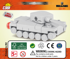 Käyttöohje Cobi set 3016 World of Tanks Leopard I (nano)